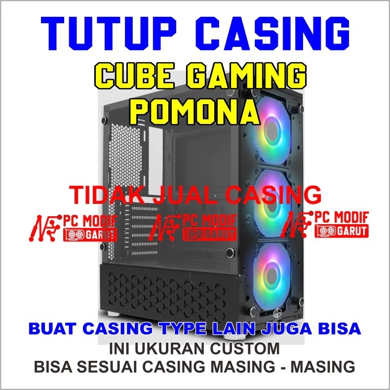 SIDE PANEL TUTUP CASING CUBE GAMING POMONA HANYA TUTUP NYA SAJA