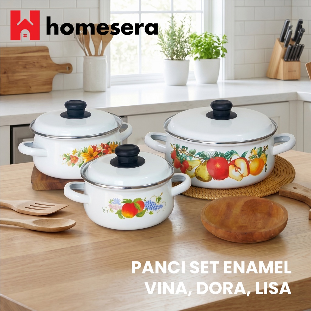 PANCI SET ENAMEL  | PANCI ENAMEL TUTUP | PANCI MASAK ENAMEL