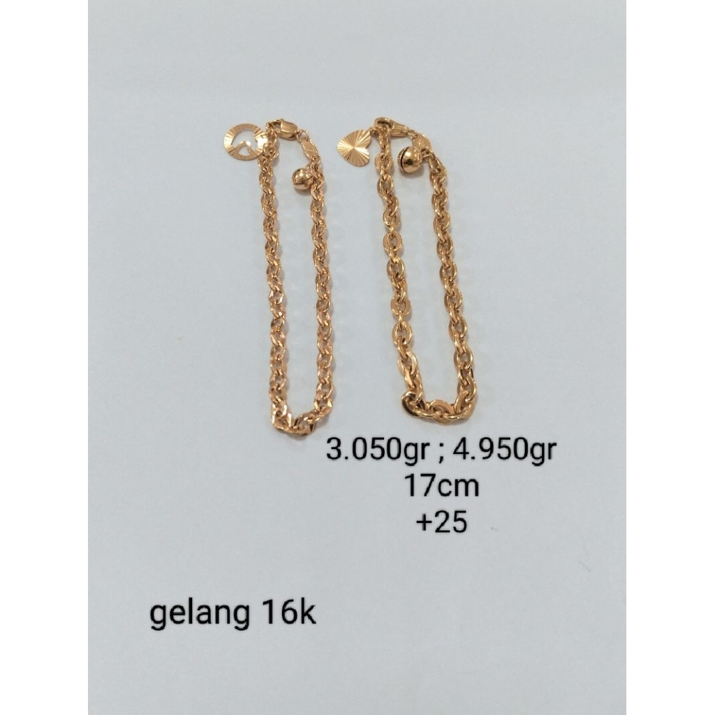 gelang emas 16 karat