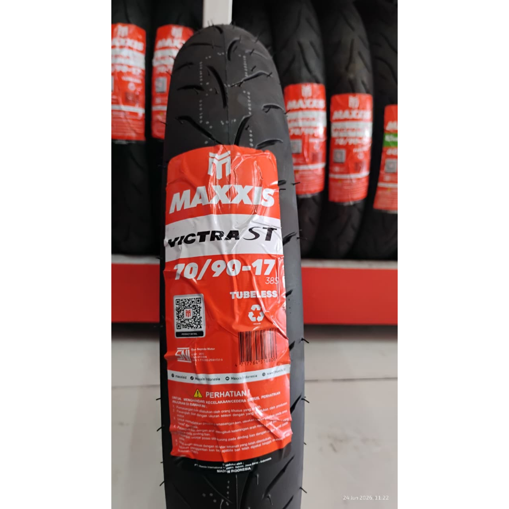 BAN LUAR MOTOR MAXXIS 70/90-17 Tubeless Ring 17 M6239 MA-3D MA-FD MA-G1 MA-V6 VICTRA CT, Motor Supra