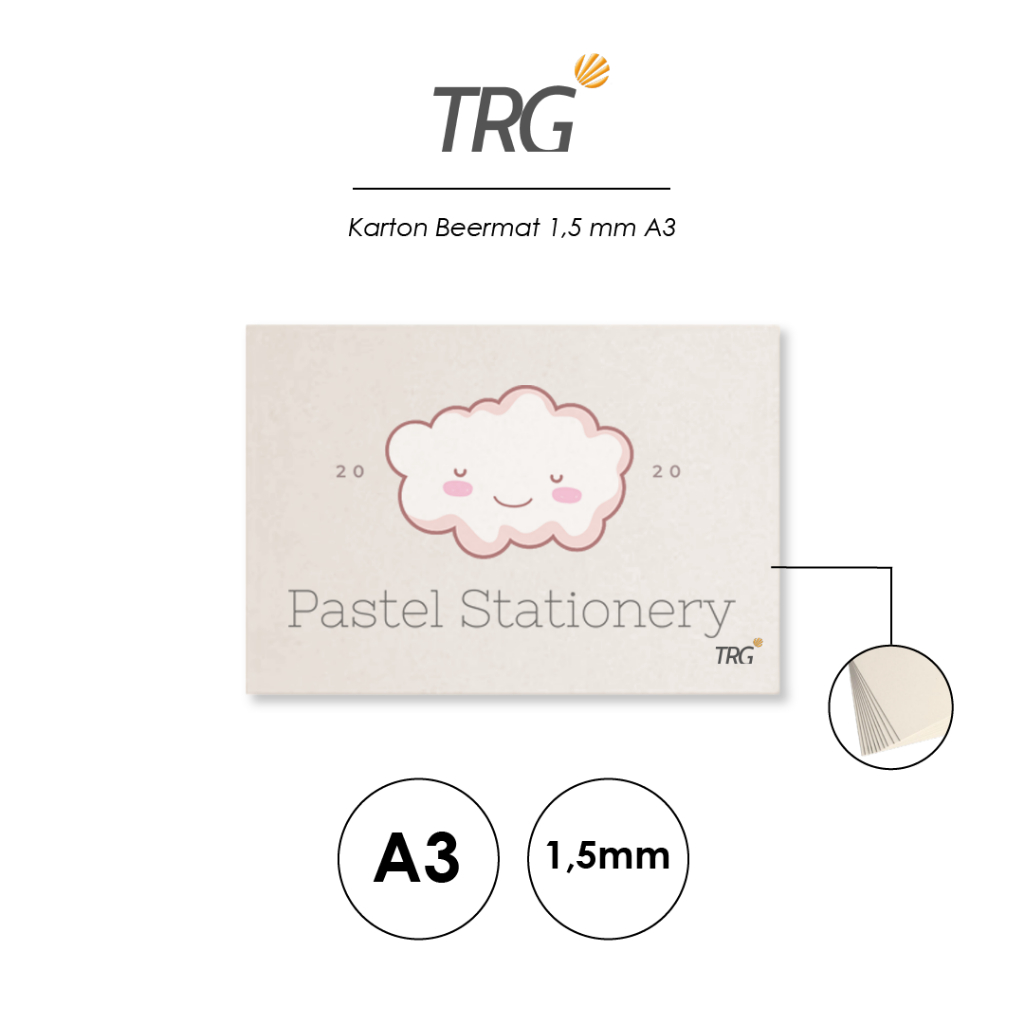 TRG Kertas Karton Beermat Ukuran A3 Tebal 1.5mm - Birmet Beermatt 1,5 mm Gantungan Parfum Mobil Ruan