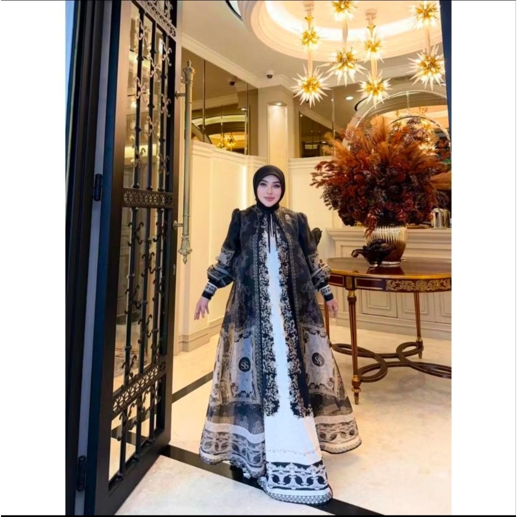 Shella Saukia Dress Hitam Outer Bunda 03-178