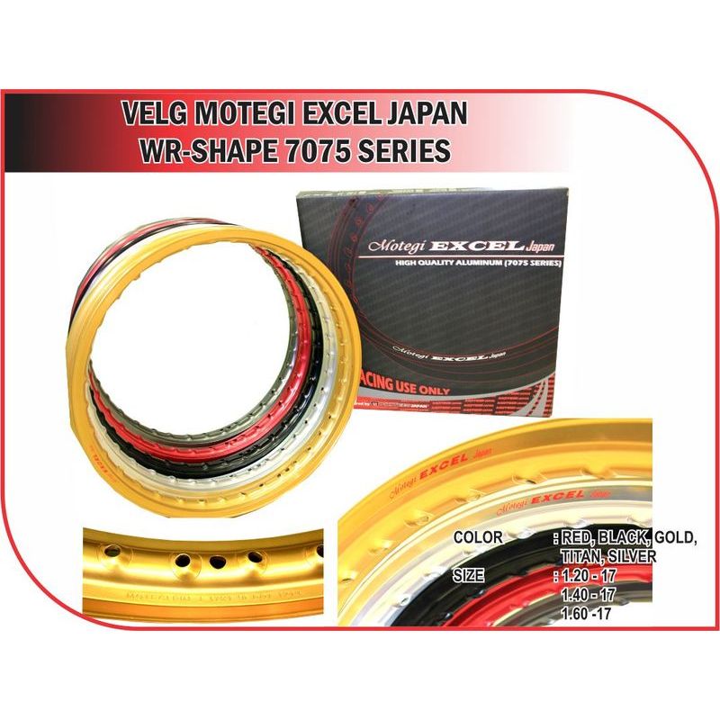 Velg Motegi Excel WR-Shape 7075 140x17 Bright | Velg Motor Universal