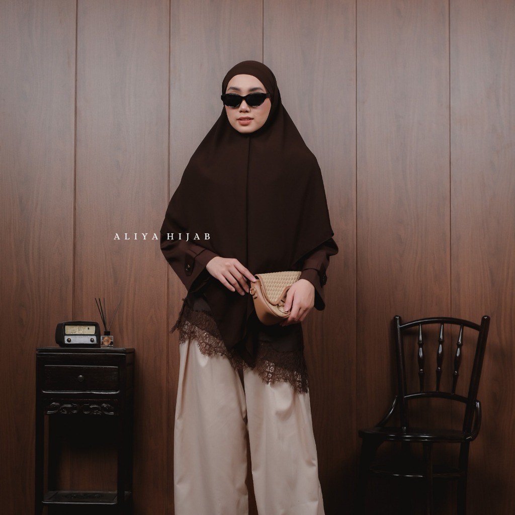 Aliya Hijab-Khiban Syari Bahan Ceruty French Khimar Bandana Maryam Jilbab Syari