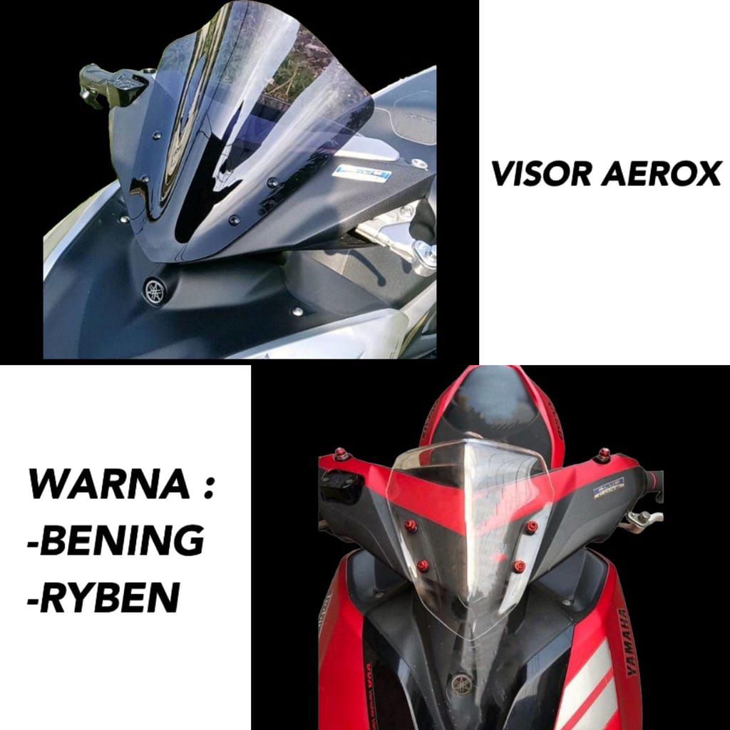 VISOR WINDSHIELD AEROX AKSESORIS MOTOR AEROX 155 WINDSHIELD AKRILIK WINDSHIELD VISOR AEROX