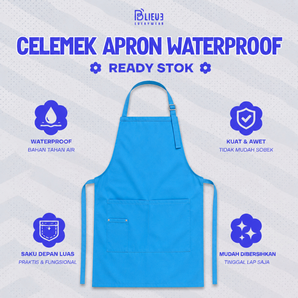 [READY STOK] APRON WATERPROOF CELEMEK WATERPROOF APRON CELEMEK ANTI AIR