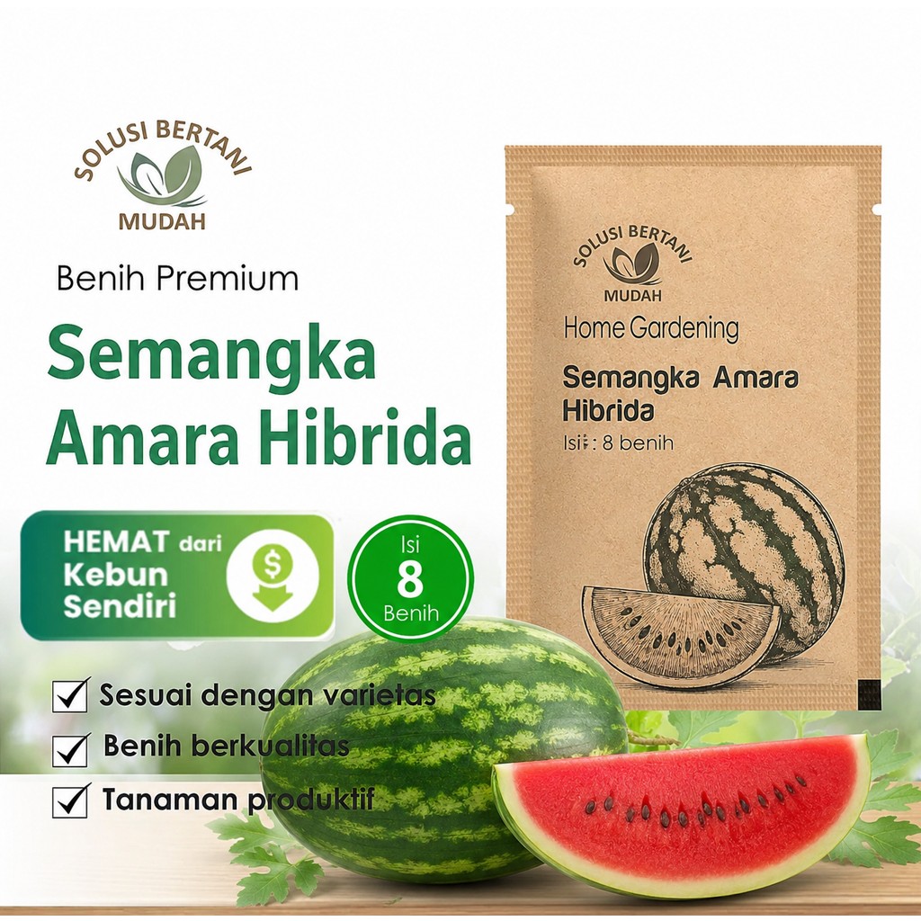 Benih Semangka Amara F1 Unggul – Bibit Semangka Hibrida Produktif untuk Dataran Rendah