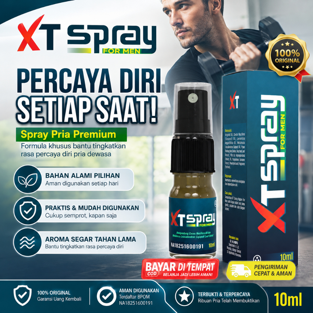 XT SPRAY Men Care Spray Khusus Lelaki - Perawatan Stamina & Kesegaran Hubungan
