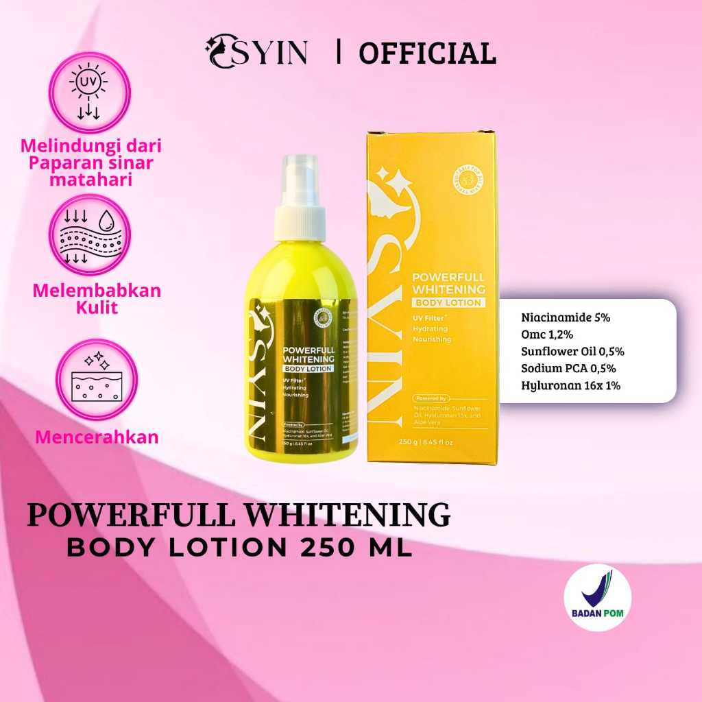 POWERFULL WHITENING Body Lotion 250ml Osyin Glow