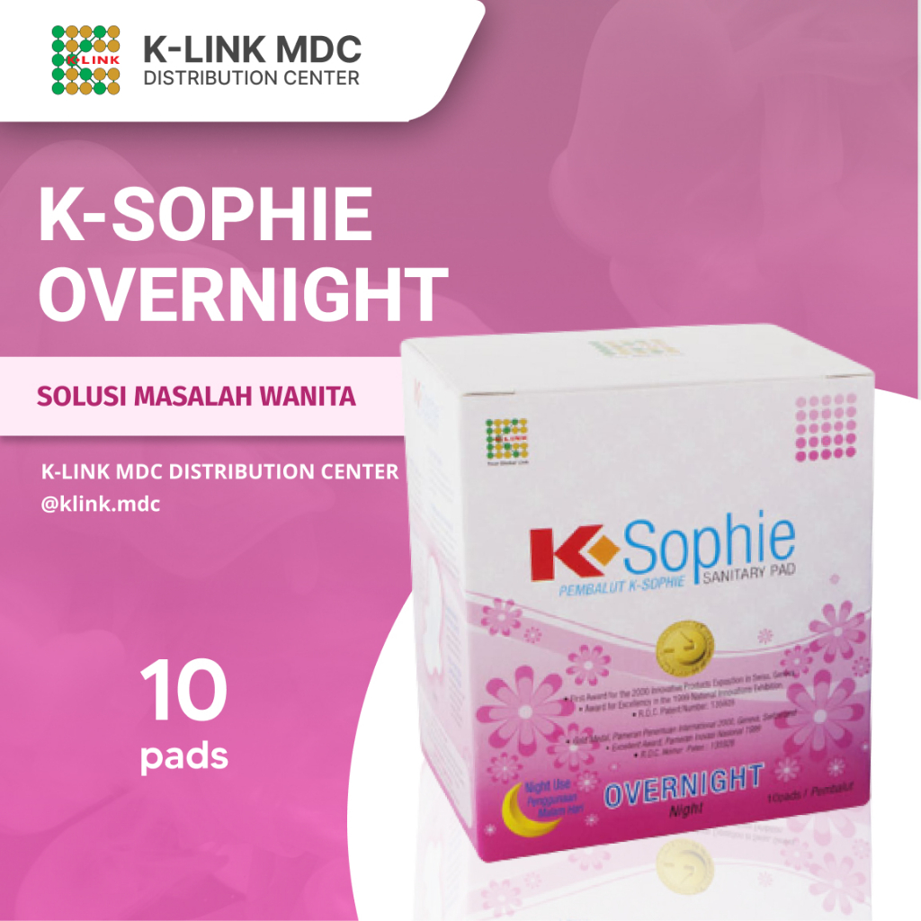 K-Sophie Night Use (isi 10 Pads) Untuk Malam Hari Overnight Pembalut K-Link Pembalut Berkualitas Pem