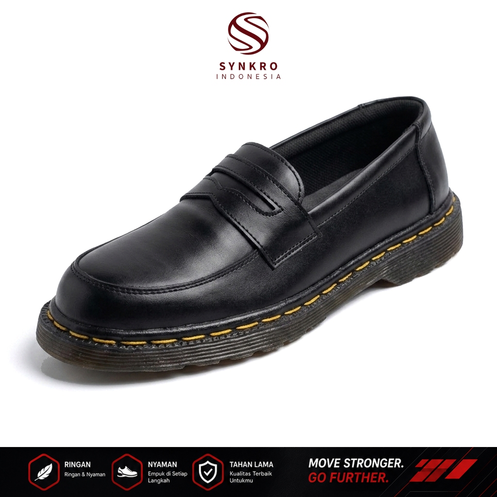 38-44 Synkro Kencana - Sepatu Loafers Pria Kulit Asli