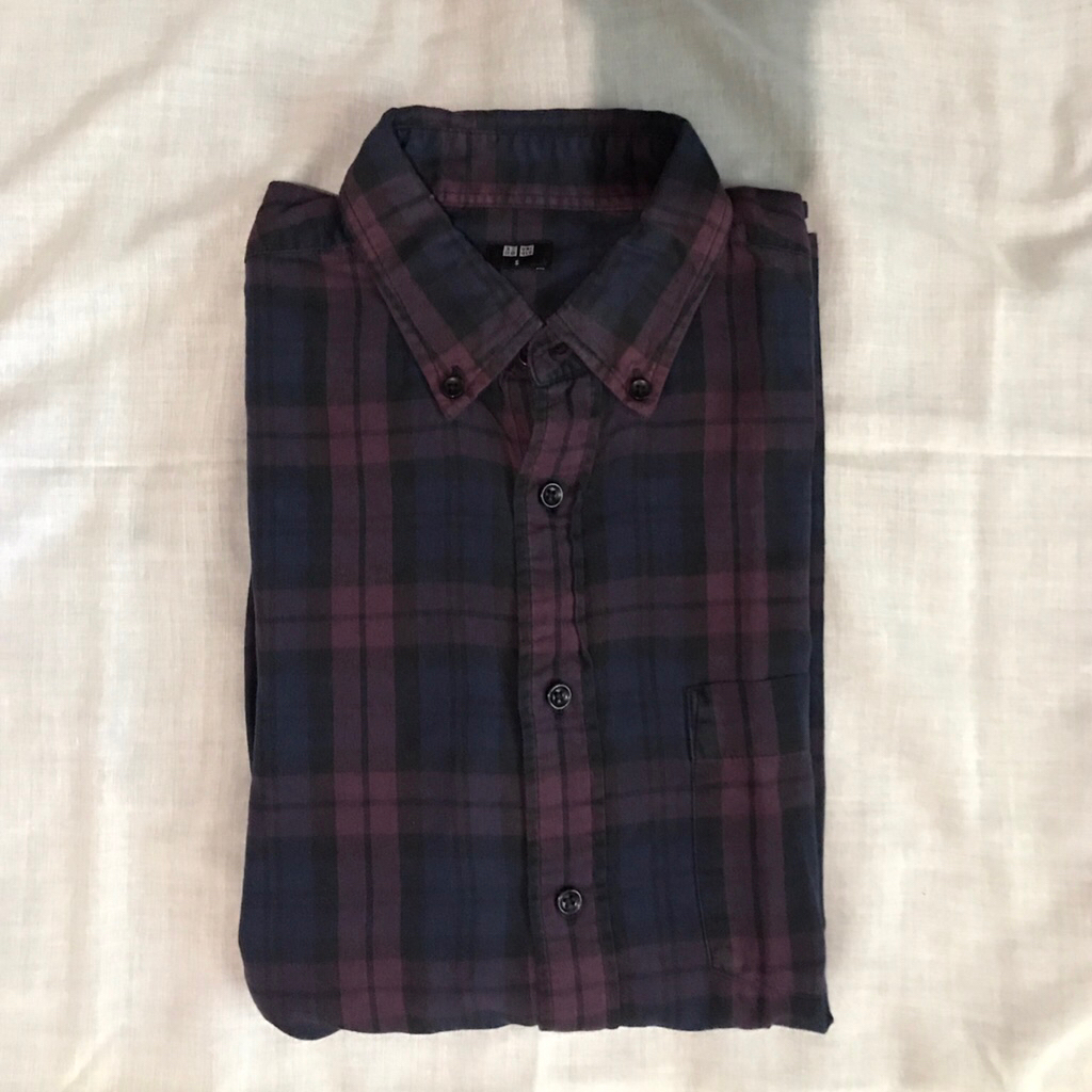 Uniqlo Kemeja Flannel Lengan Panjang Second