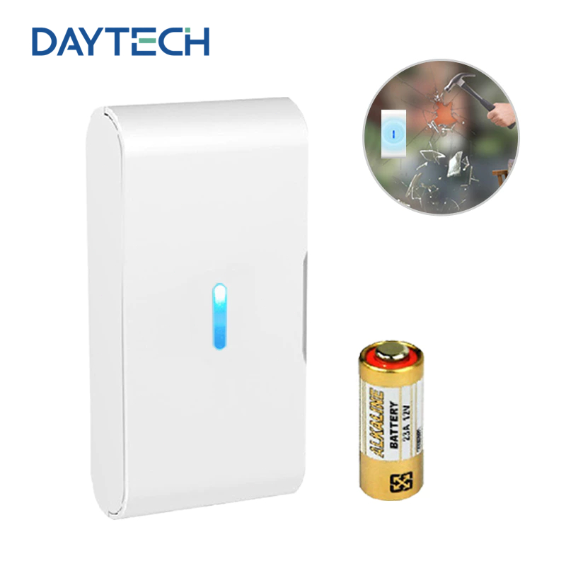 Daytech Wireless Vibration Detector 433Mhz Glass Break Alarm Anti-theft Anti-earthquake Can Work wit