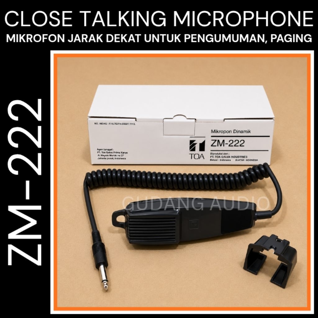 ZM-222 MICROPHONE PAGING MIC TOA MIKROFON GANTUNG ZM 222
