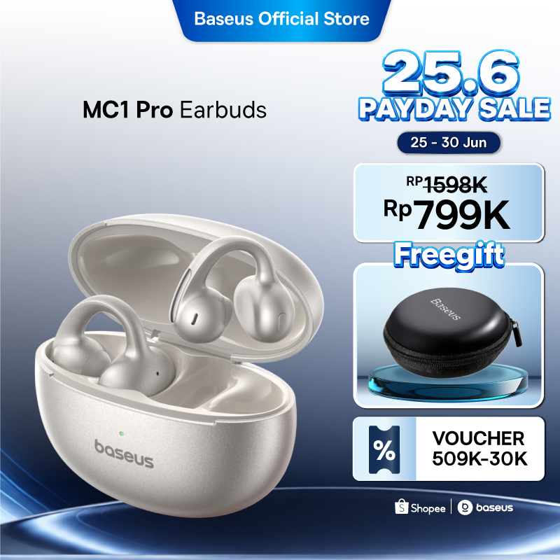 Baseus Bowie MC1 Pro Open Ear TWS Hi-Res LDAC Earbuds Sport Work Headset Anting Bluetooth OWS Super 