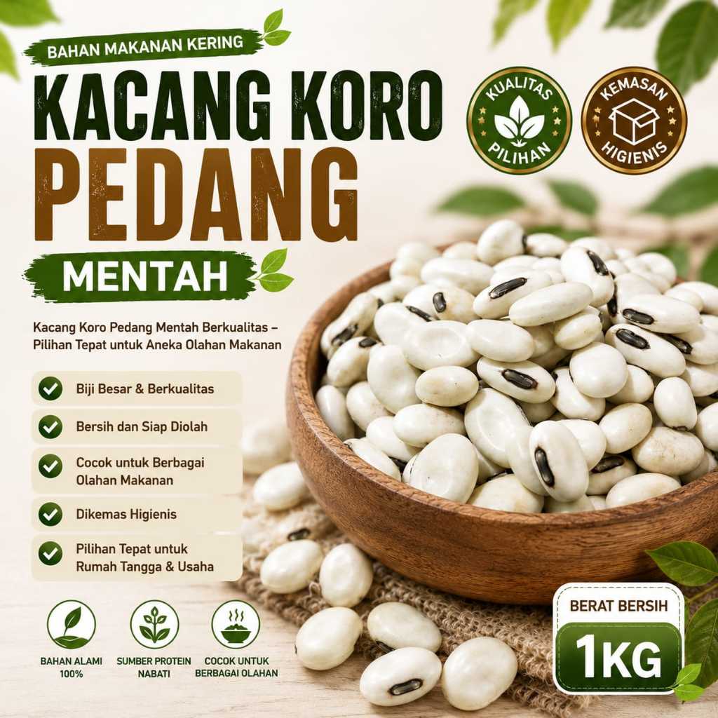 KACANG KORO PEDANG MENTAH 1 KG