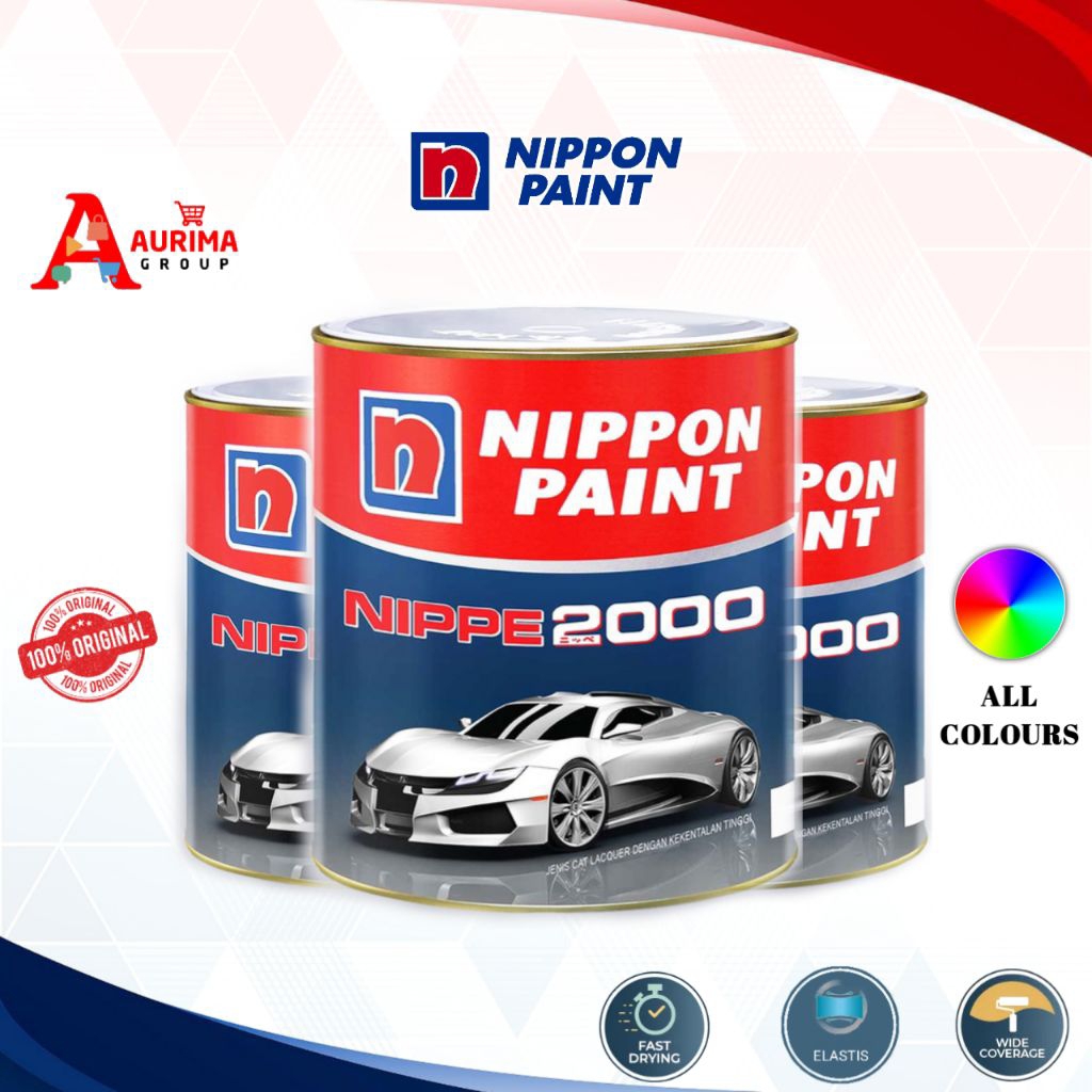 CAT DUCO NIPPE 2000 HUTAM, PUTIH DLL CAT MOBIL REPACK