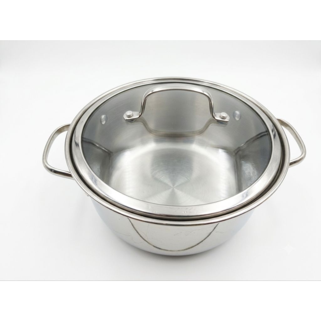Soup Pot 24cm Stainles Steel Panci Stainless Tebal Tivoli Kualitas Export Cookware