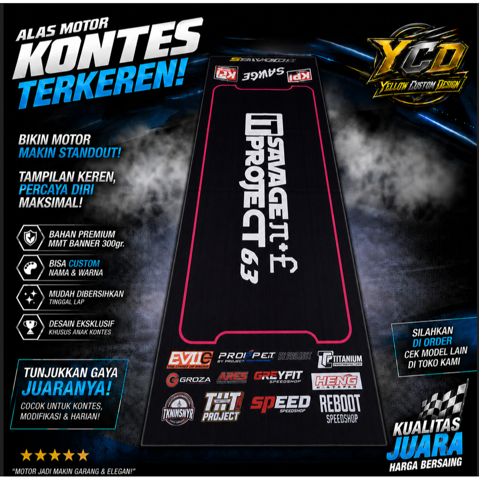 BANNER KARPET ALAS MOTOR KONTES CUSTOM