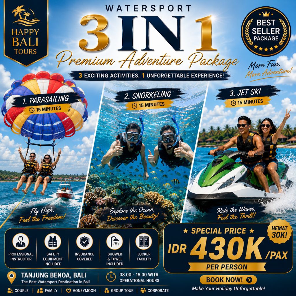 Promo Watersport Bali Parasailing Snorkeling Jet Ski Tanjung Benoa