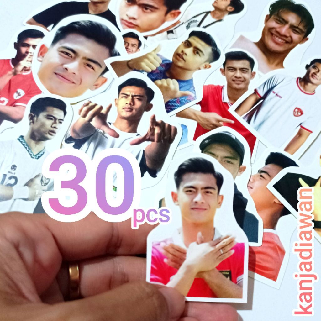 Stiker Arhan Pratama 30 pcs Stiker Timnas Indonesia Deco sticker Pratama Arhan Koleksi Stiker Pemain