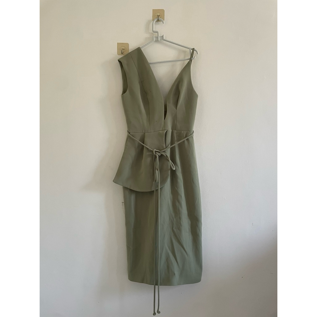 NEW peggy hartanto dress budgreen sleeveless dress