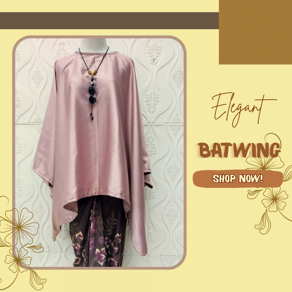 ATASAN BATWING BAHAN SATIN VELVET PREMIUM MODEL KALONG JUMBO BIGSIZE XXL BAJU WANITA KONDANGAN KEBAY