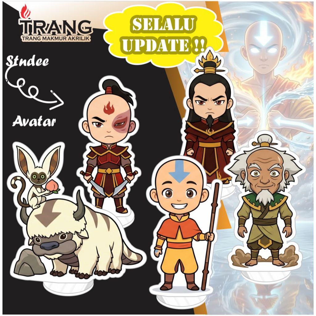Standee Figure Akrilik Avatar Legend Of Aang Chibi / Standing Action figure Acrylic Avatar The Legen