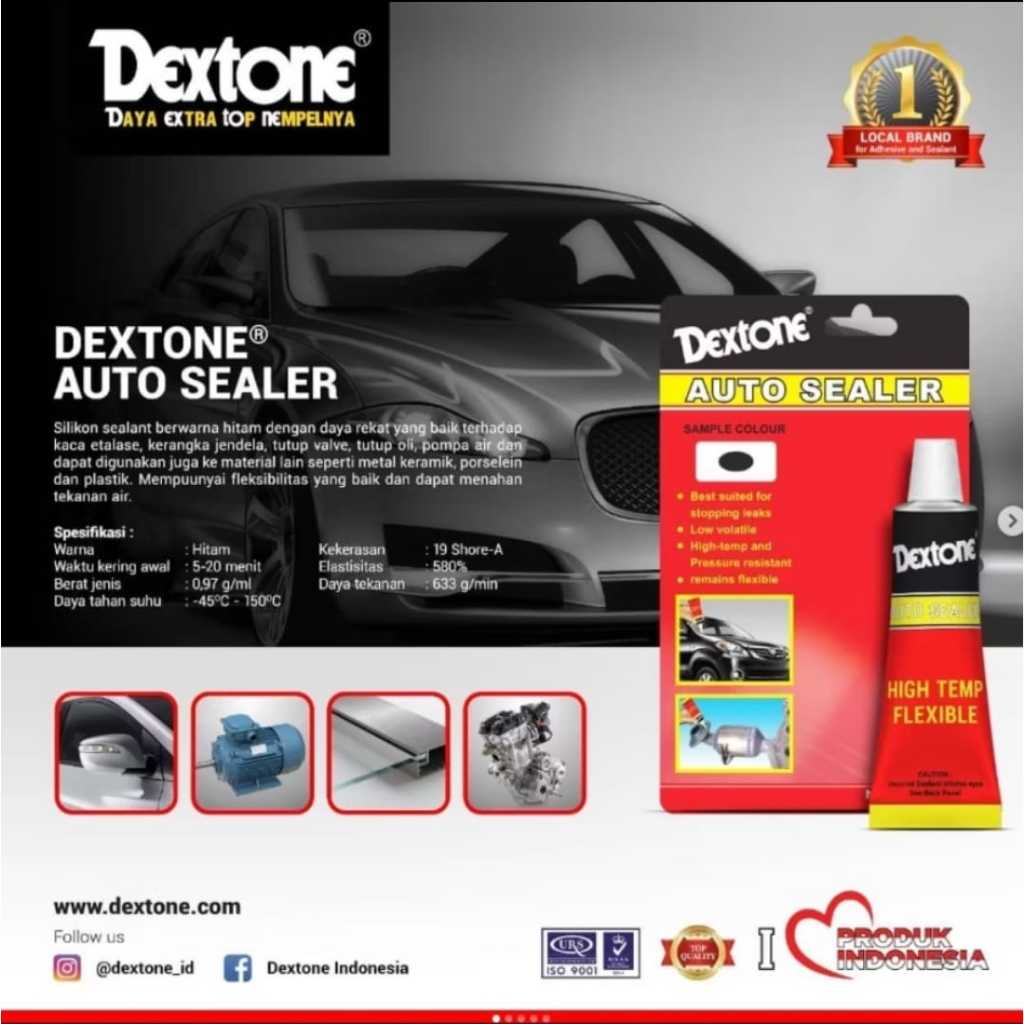 Lem lampu mobil motor Sealer Silikon Dextone 30 Gram - Tahan Panas & Fleksibel