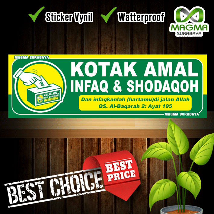Stiker kotak infaq masjid custom