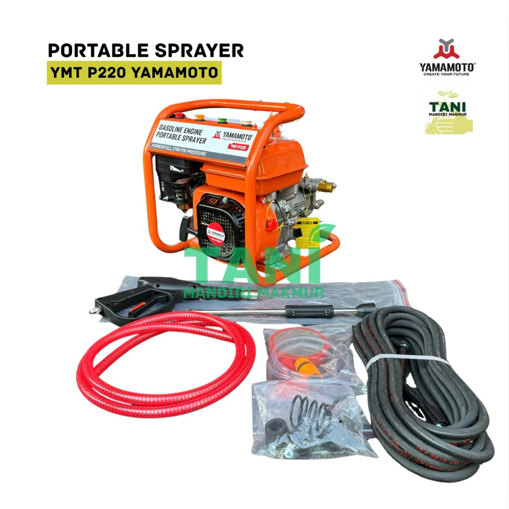 YMT P220 YAMAMOTO Portable High Pressure Washer P220 Mesin Jinjing Sprayer Tekanan Tinggi Tipe P220 