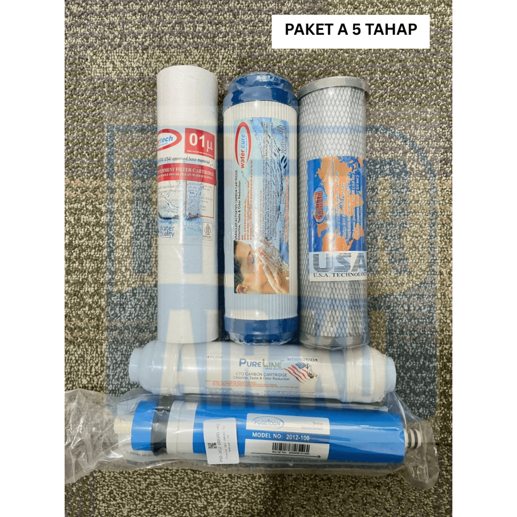 Paket Filter RO / Refill Filter RO Reverse Osmosis 100 Gpd
