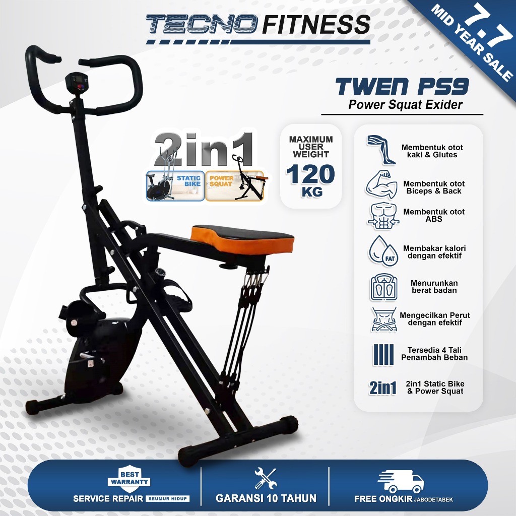 TWEN PS8 PS9 Power Squat Rider - Power Squat Sports Equipment - Power Home Squat