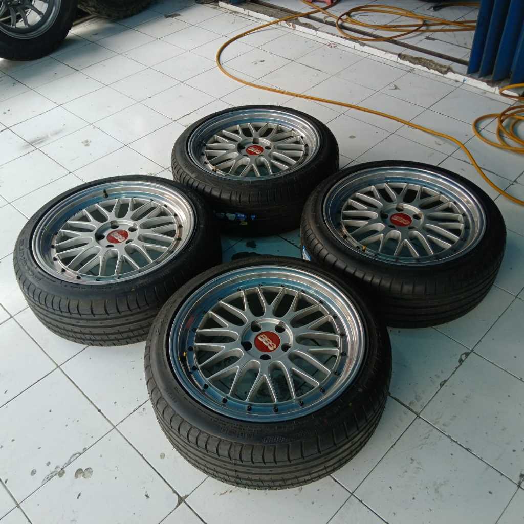 Velg Mobil Bekas BBS LM Ring 19 Lebar 8,5 Lubang 5x114,3 Ban Baru 225 45 R19