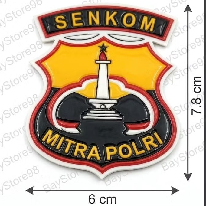 Stiker Embos Timbul Senkom Mitra Polri