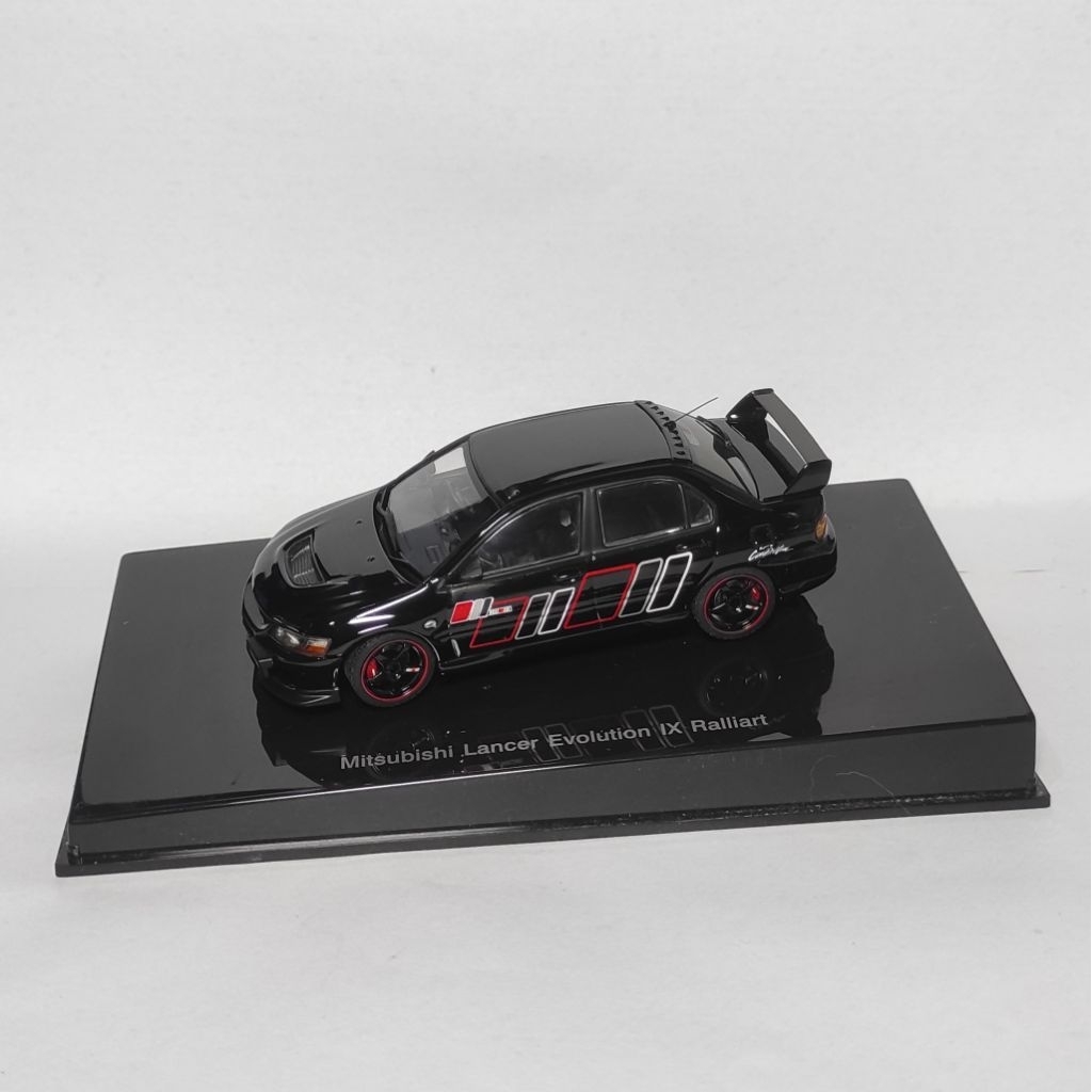 Ready Miniatur Diecast Mitsubishi Lancer Evolution IX Ralliart Black 1/43 1:43 by AUTOart