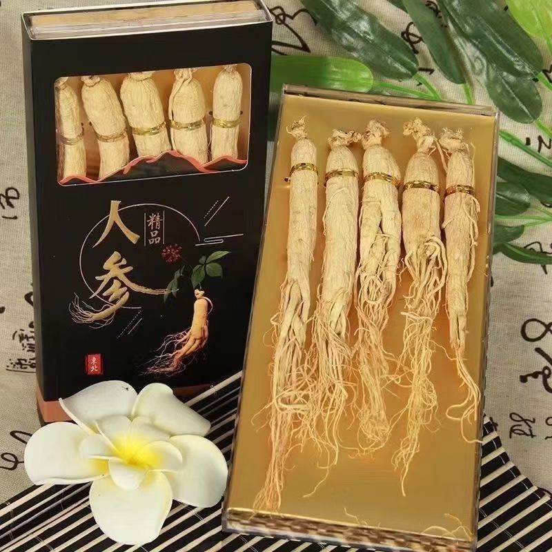 Ginseng Gunung Changbai, Ginseng Kering, Kotak Hadiah Ginseng Kering Matahari, Ginseng Liar, Ginseng