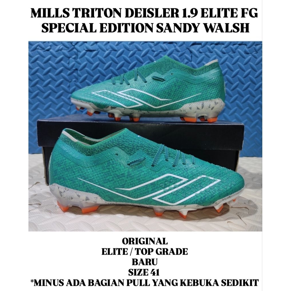 SEPATU BOLA MILLS TRITON DEISLER 1.9 ELITE FG SANDY WALSH ORIGINAL PAKAIAN MUSLIM PRIA