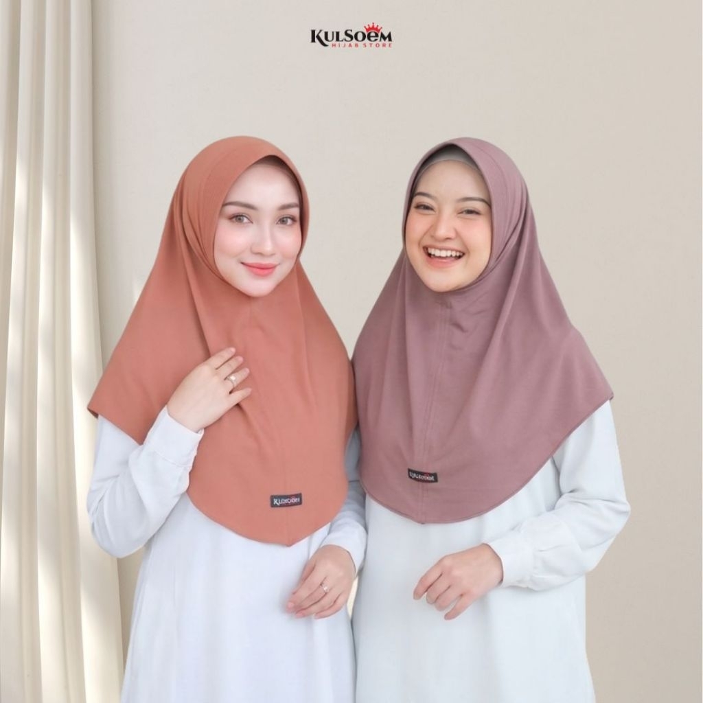 Kulsoem - Hijab instan ALYA Size M  - Kerudung Bergo premium