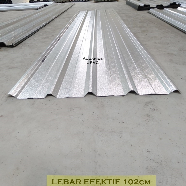 Atap Spandek Aluminium Kulit Jeruk Galvalume Galvalum Gudang Rumah Kanopi Canopy Lebar 1020 102cm 1 
