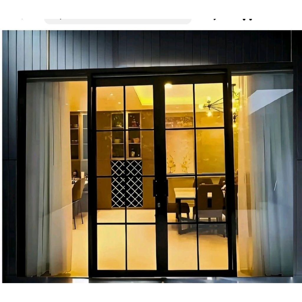 pintu sleding double aluminium