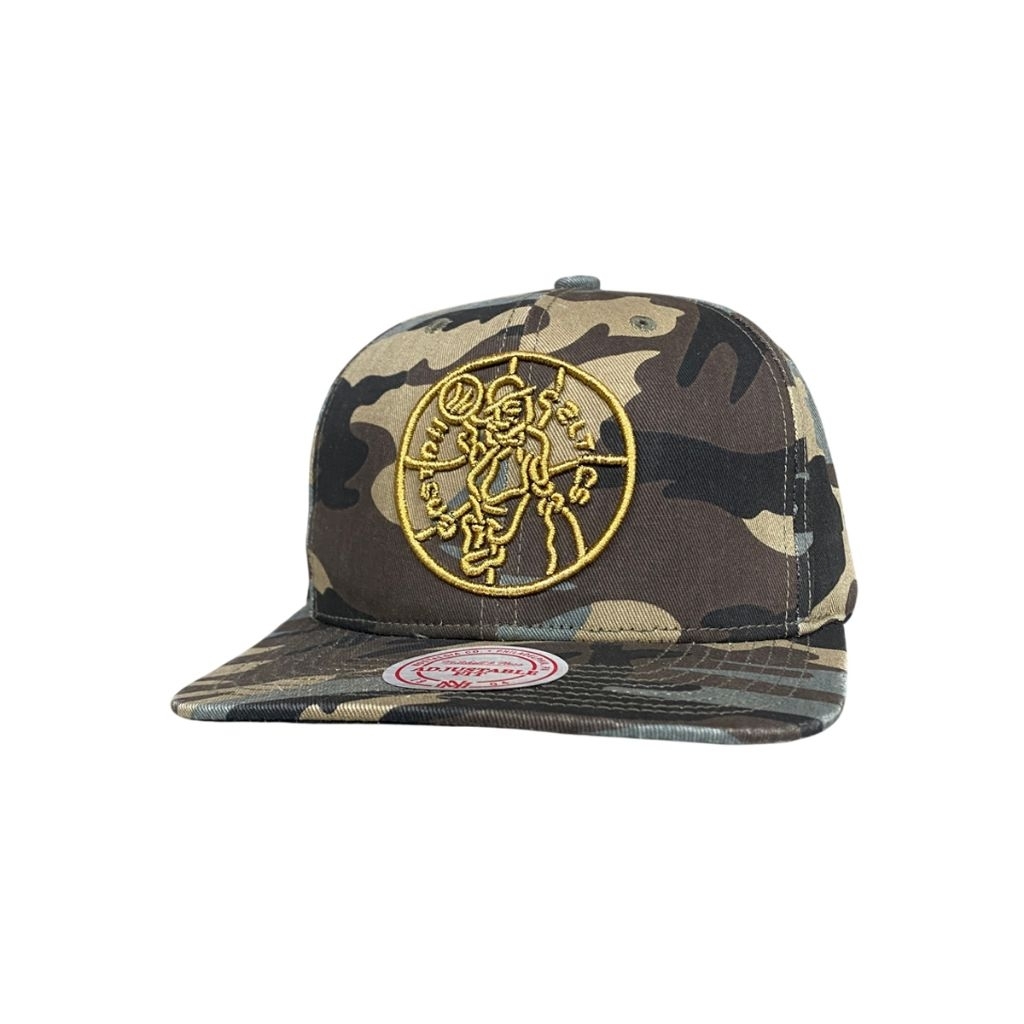 Topi Snapback Mitchell Ness Boston Celtics Camo OSFA Second Original Murah