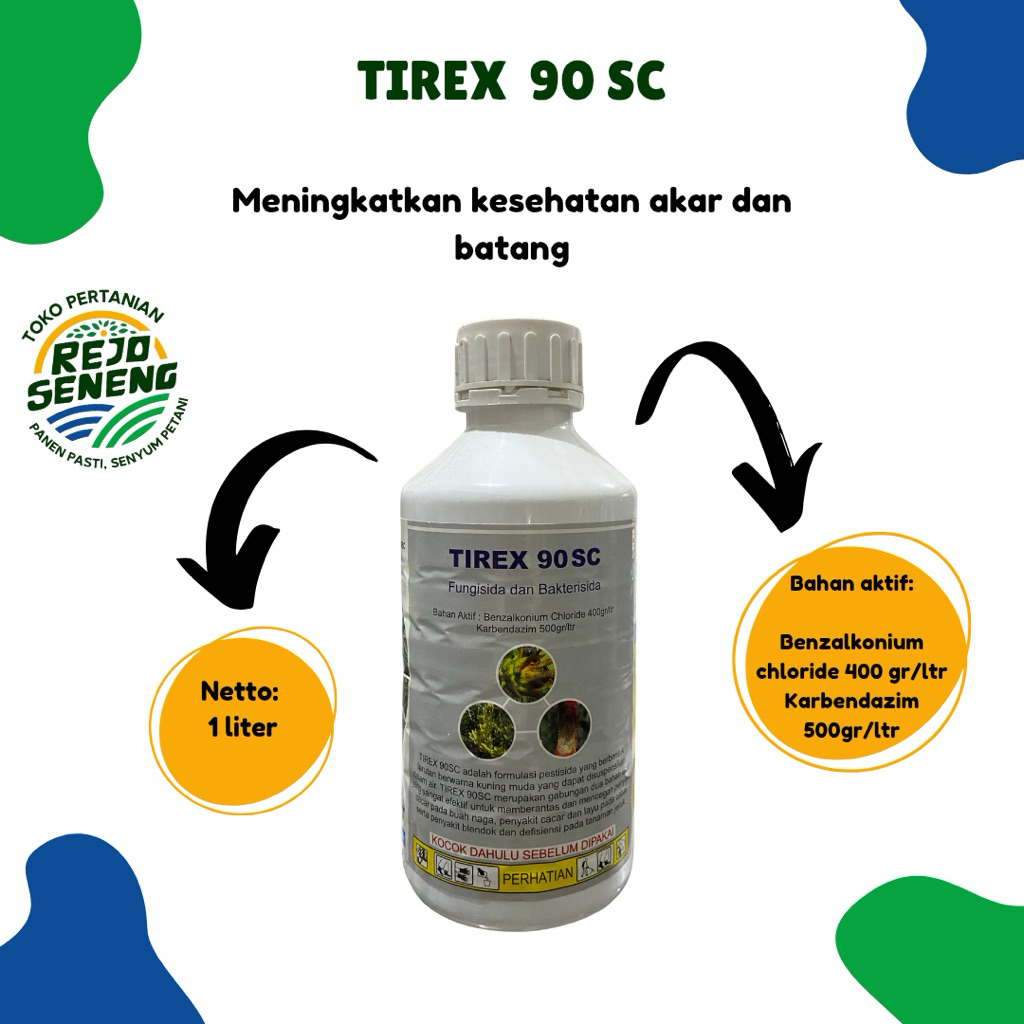 [1 LITER] Fungisida & Bakterisida TIREX 90 SC - Obat Cacar Buah & Layu Tanaman