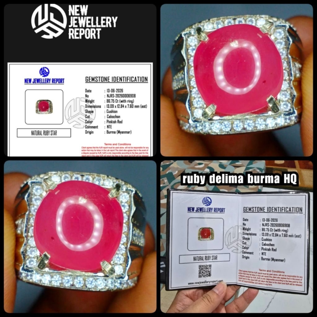 Ruby pigeon super asli Burma Myanmar NTE + memo lab