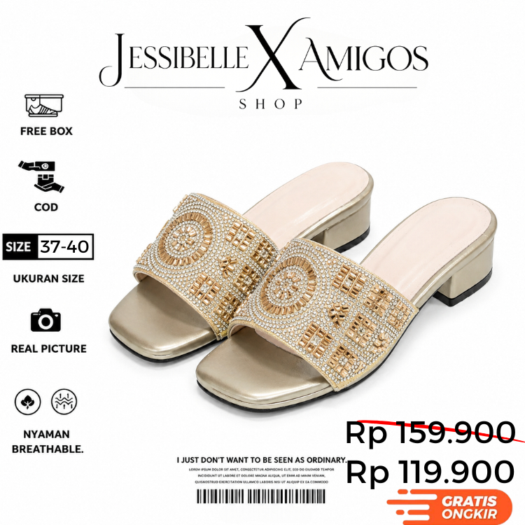 Amigos - TANIA Heels Wanita Elegant Luxury Anti Slip Simple Trendi