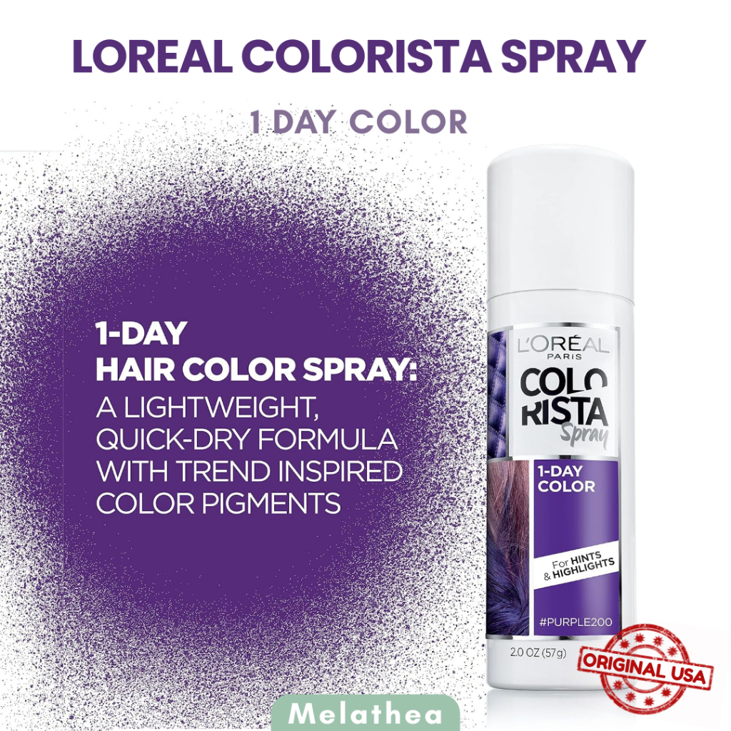 L'Oreal Paris Colorista 1-Day Washable Temporary Hair Color Spray | Pewarna Rambut Sementara