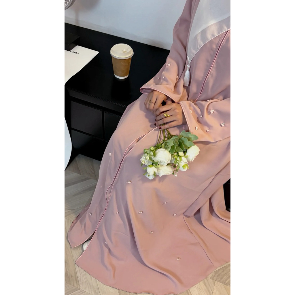 abaya outer full kancing depan sampe bawah