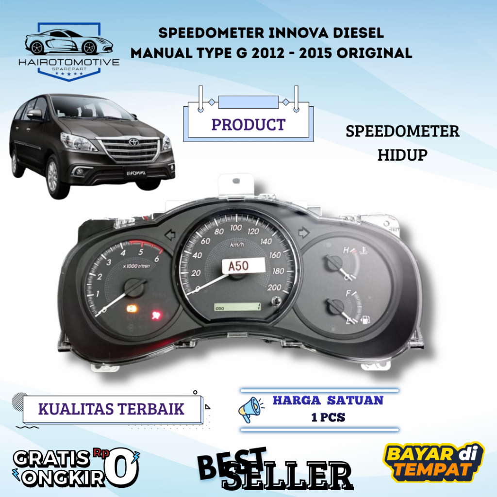 Speedometer Innova Diesel Manual Type G 2012 - 2015 Original