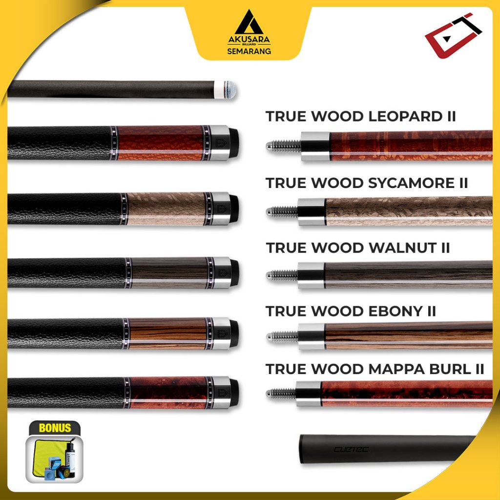 Stik Play Cuetec Truewood Edition Carbon Cue Billiard