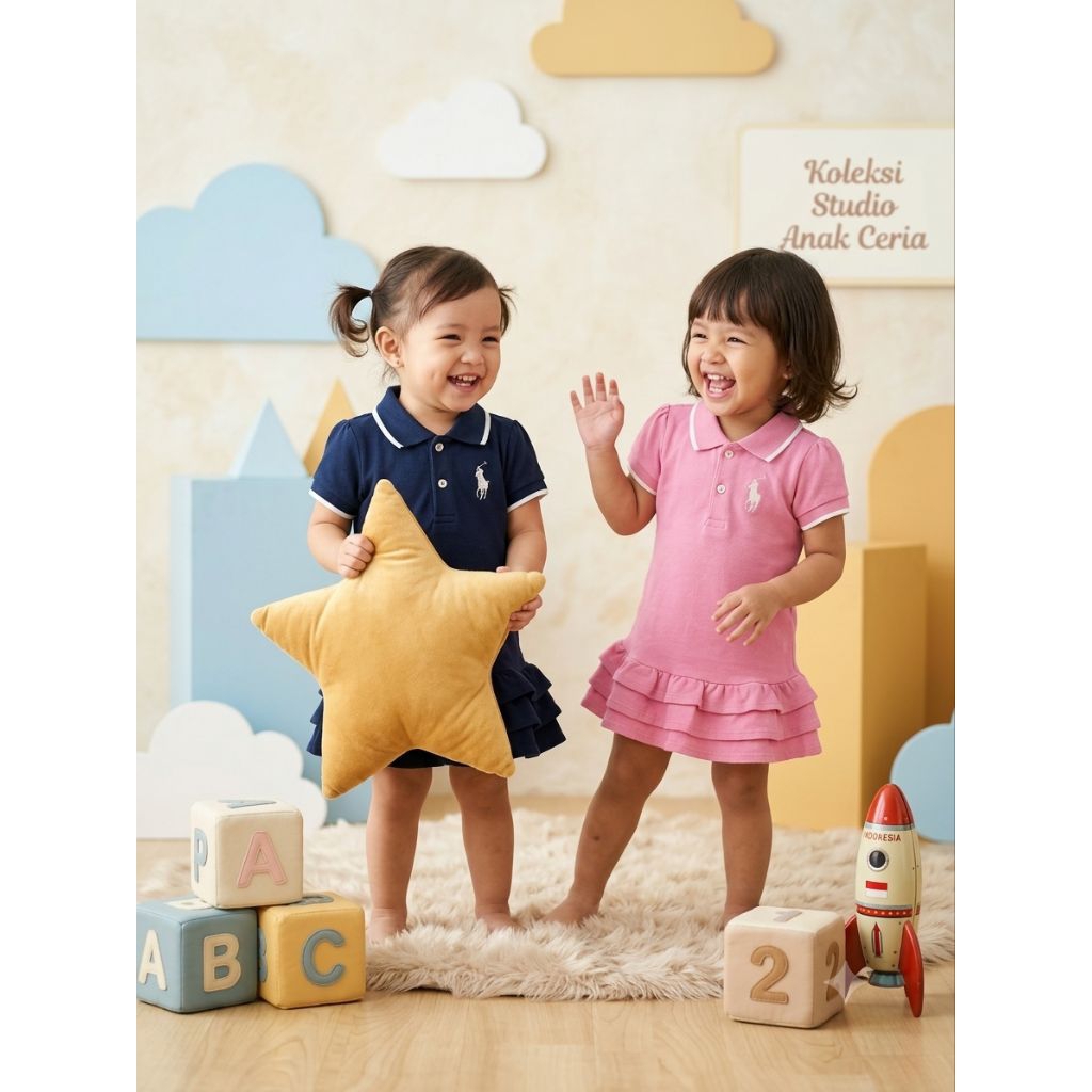 ralph lauren Dress Pol2 Anak Perempuan new (size 12m,24m)